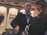 Hot Handjob From Sexy Stewardess